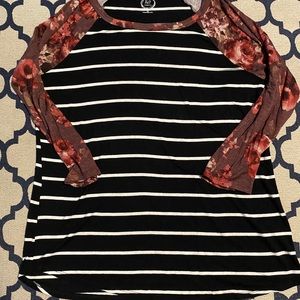 Maurices black and white stripes